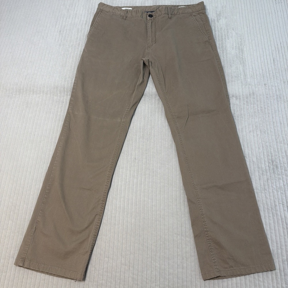 7 Diamonds Chino Pants Mens Size 35x32 khakis Straight Fit Stretch Flat Front
